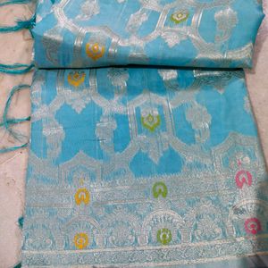 Banarasi Cotton Linen Saree