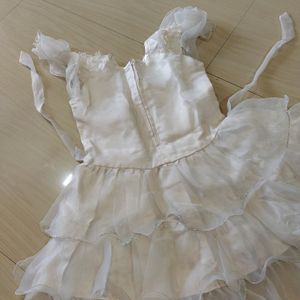 Barbie White Frok For Girls