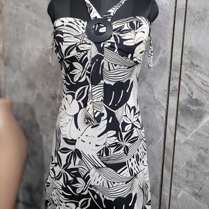 Black & White Printed Still Dress