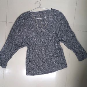 Grey Knitt Top