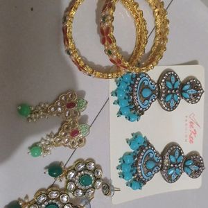 Combo Of Bangles & Earrings