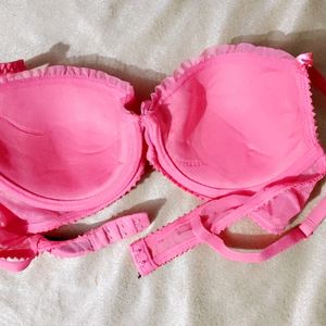 Padded Pink Rose Bra