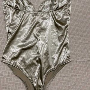 Satin Low Cut Bodysuit