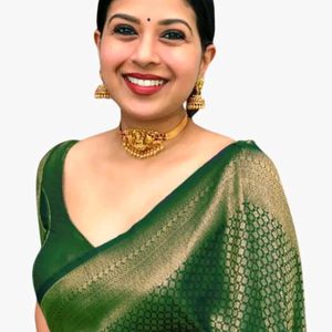 Green Colour Pure Kanjeevaram Silk Saree