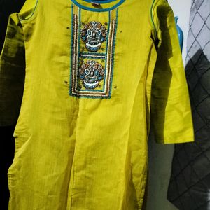 Kurta lemon yellow