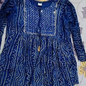 Printed Navy Blue Top