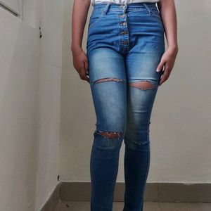 Light Blue Ripped Jeans... Condition--9/10...Size-