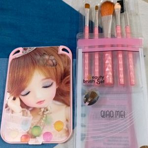 Beauty Brush Set With Mirror