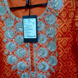 Trendy Orange Heavy Kurta