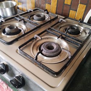 Steel Ges Chulha 4 Burner New Model