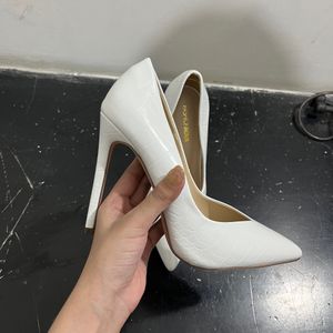 Fashion Nova White Heels -Imported