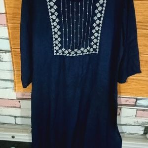 A Blue Colour Kurta In L Size For 38to40 Bust