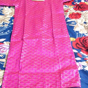 Beautiful Chanderi Rani Colour Kurti