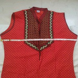 Red Cotton Kurti