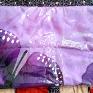 Bombay Dyeing Purple Designed King Size Double Bed