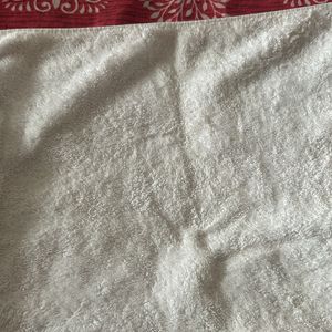 3 White Cotton Medium Face Napkin Towels