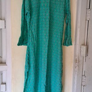 C Green Kurti- It's Not Blue As In Pic