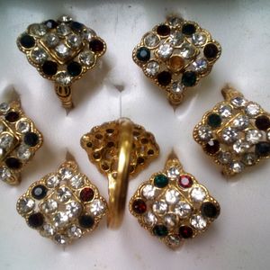 Ring Multi Colour Artificial Diamond