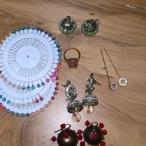 Earrings, Finger Ring ,Hijab Pins