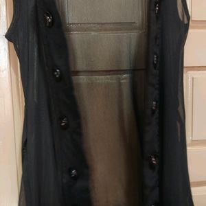 Black Mesh Waist Coat