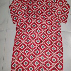 Red Printed Kurti