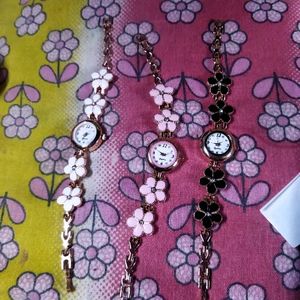 Flower  Dial metal Strap Analog