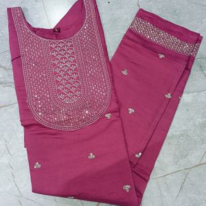 Roman Silk Dupatta Pant Set 💖 With Thread Work