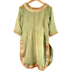 Light Green Sequence Kurta (Women's)