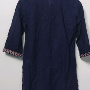 Blue Cotton Kurta