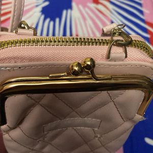 Pink Wallet & Sling bag 2 In 1 Clutch.