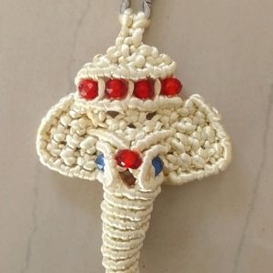 Macrame Ganesha Keychain