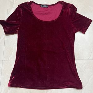 Velvet Textured Unique Top