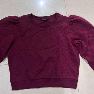 Maroon Sweatshirt For Women