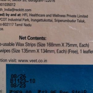 Veet Professional Wax Strips