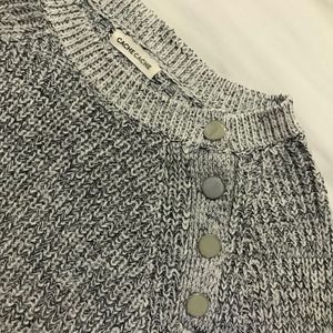 Grey With Silver Shimmers Pullover Fits S/M