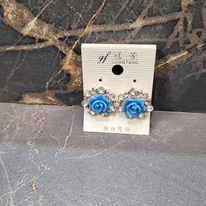 Blue Flower Earrings