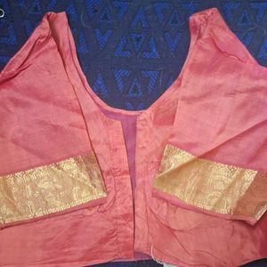 Peach Kanjeevaram Blouse 36"