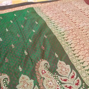 Green Zardosi Silk Saree