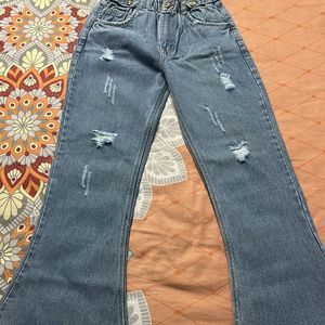 Woman Light Blue Denim Jeans -