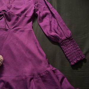 Purple Cutout Cute  Dress