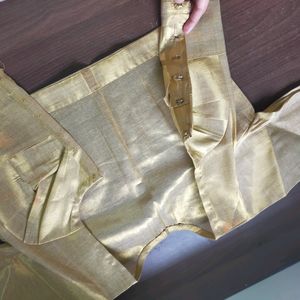 Golden Blouse For Saree