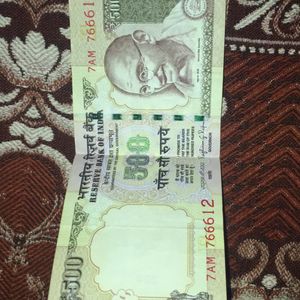 Old 500 Rupees Note