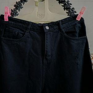 Black Wide Leg Jeans (Women)