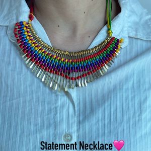 Multi Color Statement Aesthetic Necklace🎀