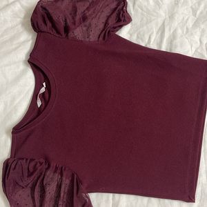 Ginger Unused Top fitted, Maroon Size S