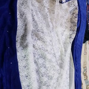 Beautiful Net Velvet Saree With Blouse