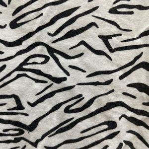 Zebra Print Black And White Tshirt For Women’s |