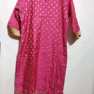 Rose Pink Plazo Suit With Dupatta 38 Bust