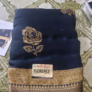 Blue Florence Saree With Blouse