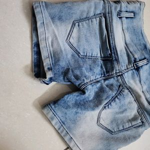 Denim DISTRESSED SHORTS